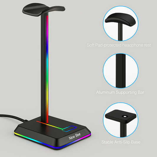 RGB Headset Stand - Stylish & Functional Gaming Accessory