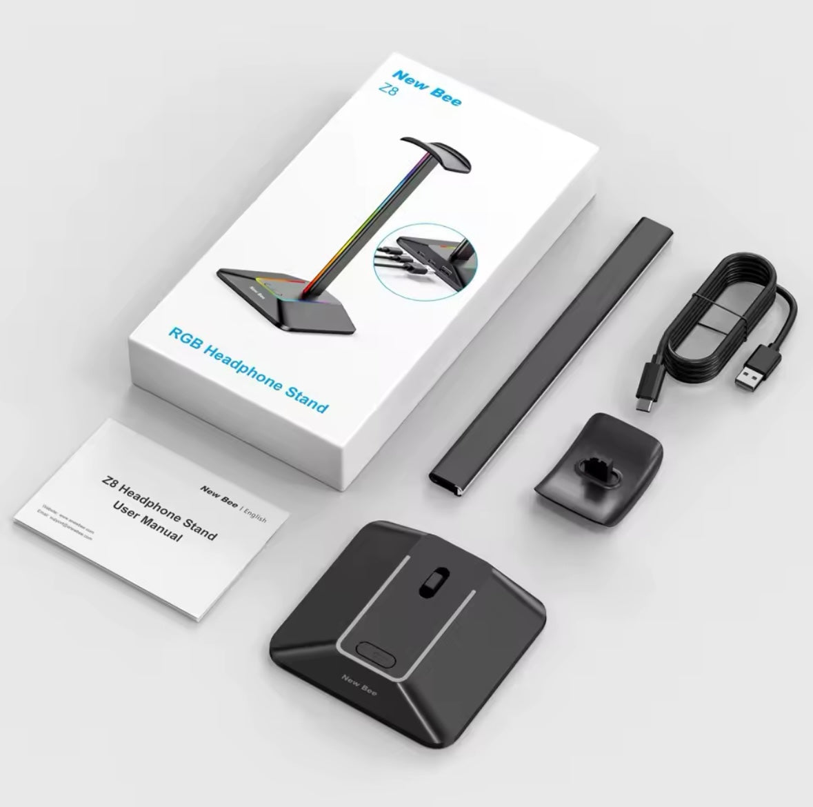 RGB Headset Stand - Stylish & Functional Gaming Accessory