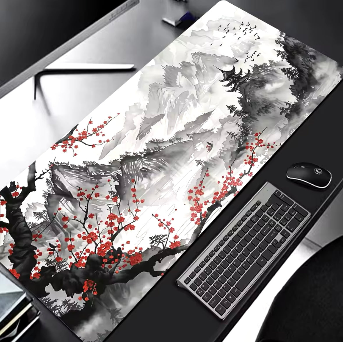 Sakura Spirit” XXL Mouse Pad – Japanese Aesthetic & Gaming Flow (900×400 mm)